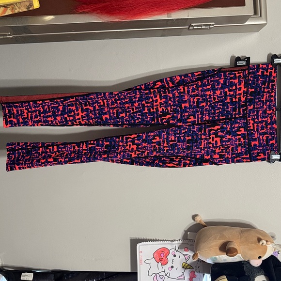 POP Fit Pants - POP Fit pink and Blue Patterned Leggings